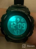 img 1 attached to Waterproof Digital Sports Watch For Boys And Girls - Electronic Analog Quartz With 7 Colorful LED, Alarm, Stopwatch, Silicone Band, And Luminous Display review by John Espindola