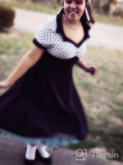 img 1 attached to Channel Your Inner Audrey Hepburn With Nihsatin'S Vintage Rockabilly Swing Dress review by Jose Perry