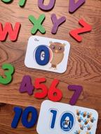 img 1 attached to Wooden Alphabet Flash Cards And Puzzle Set With Animal Counting Blocks And Sight Words Match Game - Perfect For Toddler Learning And Montessori Education - 3+ Years - 36 Cards And 37 Blocks Included review by Evelyn Peterson