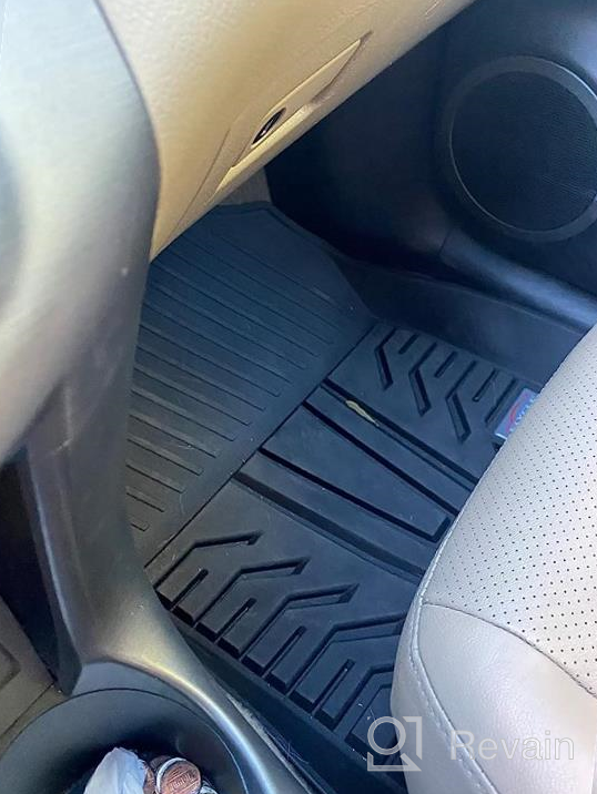 img 1 attached to Custom Fit Black TPE All Weather Floor Mats For 2017-2022 Honda CRV - Waterproof Protection For 1St & 2Nd Row review by George Sullivan