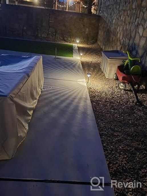 img 1 attached to Linkind Solar Pathway Lights 8 Pack, Warm White Bright Solar Lights Outdoor Waterproof, Solar Garden Lights Adjustable Landscape Path Lights For Patio Walkway Yard Driveway Backyard Decorative review by Darrion Hudson