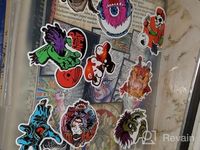 img 1 attached to 50Pcs Zombie Vinyl Sticker Pack For Adults Teens - Water Bottle Skater Kids Decal Set review by James Pope