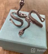 img 1 attached to Add A Touch Of Gothic Elegance With Sovesi'S Adjustable Gold And Silver Snake Ring For Men And Women review by Lucas Hale