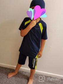 img 5 attached to 🏊 Premium Boys Swimsuits Set: UPF50+UV Swimwear with Rash Guard & Hat for Kids 4-14 Years