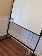 img 1 attached to Large Rolling Whiteboard On Wheels: 48X36 Inches, Double-Sided Magnetic Dry Erase Board With Height Adjustable Stand For Home & Office Use review by Brian Martin