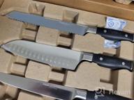 картинка 1 прикреплена к отзыву Ninja K52015 Foodi NeverDull 15 Piece Premium Knife System with Wood Series Block, German Stainless Steel, Built-in Sharpener – Stainless Steel/Walnut от Lance Gunn