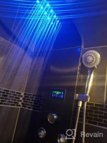 img 7 attached to 7-Function Stainless Steel Shower Panel Tower With LED Rainfall Waterfall, Body Jets & Bidet Sprayer - Brushed Nickel