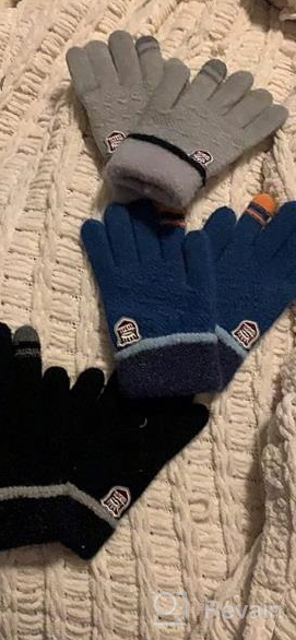 img 1 attached to ORVINNER Children Toddler Thermal Light 🧣 Blue Girls' Accessories: Cozy and Stylish Cold-Weather Essentials review by Angie Baker