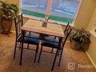 img 1 attached to VECELO Black Dining Table Set with 4 Chairs [Includes 4 Placemats] - Enhanced SEO review by Daniel Woods