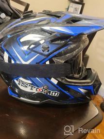 img 3 attached to HF801 Шлем в стиле мотокросса для взрослых: идеально подходит для гонщиков BMX, MX, ATV и велосипедов по бездорожью