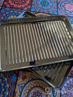 img 1 attached to Set Of 2 Stainless Steel Baking Sheets By Deedro - Professional Oven Trays, Half Sheet Rectangle Size 17.3 X 12.3 X 1 Inch, Non-Toxic, Rust-Free, And Dishwasher Safe For Delicious Results review by Sean Florence