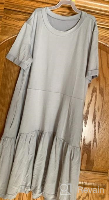 img 1 attached to 👗 Minclouse Women's Short Sleeve Flowy Swing T-Shirt Dress with Pockets - Cute Baby Doll Casual Dresses review by Anthony Tegan