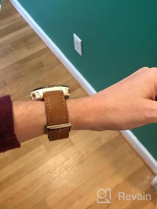 img 1 attached to Upgrade Your Watch Style With OMIU'S 22Mm Leather Hybrid Sports Band Compatible With Galaxy Watch 3, Ticwatch Pro, Samsung Galaxy Watch, Gear S3 review by Kristin Wilson