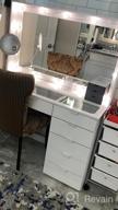 img 1 attached to Glamorous Boahaus Serena Modern Makeup Vanity With 7 Drawers, Hollywood Lights & Wide Mirror - Perfect For Bedroom! review by Stephanie Mann