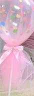img 1 attached to Pink Polka Dot Balloons Kit With Tutu Tulle And Column Base For Baby Shower, Wedding, Birthday Party Table Decorations - Set Of 6, 12-Inch Pink Tulle Balloons review by Brian Rogers
