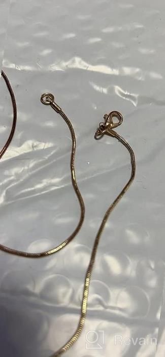 img 1 attached to 18Inch Gold Plated 1.2Mm Snake Chain Necklace With 24 Lobster Clasps For Jewelry Making - Forise review by Maria Skim