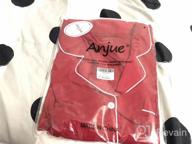 img 1 attached to Anjue Women's Button Down Pajama Nightgowns - Short/Long Sleeve Sleepwear Tops, Sleep Shirts, Nightdress (S-XXL) review by Roy Reeves