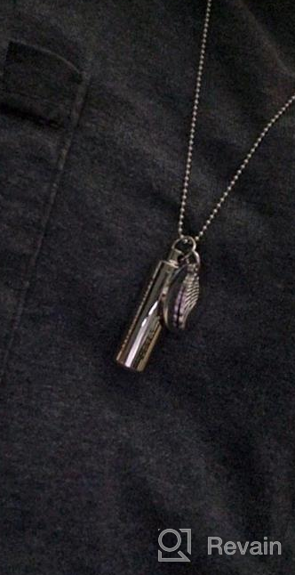 img 1 attached to Cylinder Memorial Necklace With Angel Wing Charm For Pet And Human Cremation Ashes – Keep Your Loved Ones Close With I Still Need You review by Travis Showcase