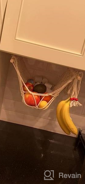 img 1 attached to Fruit Hammock For Kitchen Under Cabinet, Banana Hammock For Fruit, Macrame Hanging Baskets, Boho Kitchen Home And Farmhouse Decor, Camper Rv Counter Space Saving For Fruit Vegetable Produce Storage review by Adam Allard