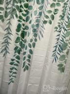 картинка 1 прикреплена к отзыву Занавеска для душа из тропической пальмы с дизайном из зеленых листьев - набор для декора ванной комнаты с ботанической природой, включает 12 крючков - занавеска для душа из шалфея для ванных комнат, 72 x 72 дюйма от Chris Maurer