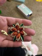 img 1 attached to 🎄 RareLove Christmas Poinsettia Rhinestone Brooches: Stylish Girls' Jewelry for the Holiday Season review by Tammy Griffin