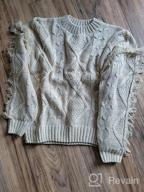 img 1 attached to Women'S V-Neck Long Sleeve Ripped Distressed Pullover Knit Crop Sweater, Size S To 2XL review by Seema Schroeder