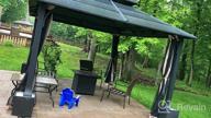 img 1 attached to YOLENY 12'X14' Metal Roof Gazebo Kit With Curtains, Netting & Anti-Rust Coating - Iron Grill For Gardens, Lawns & Deck W/ Hook Design review by Aaron Wilson