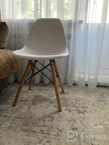 img 11 attached to Beige Eames DSW Chair STOOL GROUP - Solid Wood/Metal Construction
