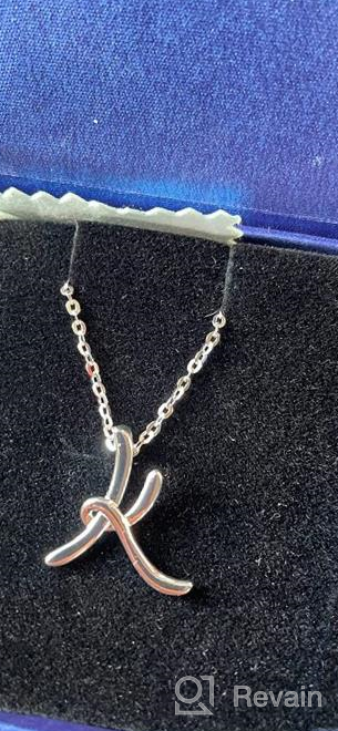 img 1 attached to EUDORA Sterling Silver Initial Necklaces: Personalized Gifts for Women, Sisters, and Mothers - 26 Letters to Choose From! review by Chad Guinn