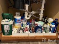 img 1 attached to Maximize Your Storage Space: SOYO 2 Pack Under Sink Organizers For Kitchen And Bathroom - Versatile, Multi-Tier Shelf With Hanging Cups, Hooks, Dividers, And Countertop Caddy In White review by Geoff Foster
