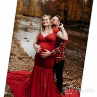 img 1 attached to Gorgeous Off Shoulder Mermaid Gown For Maternity Photo Shoot | ZIUMUDY review by Trey Angus