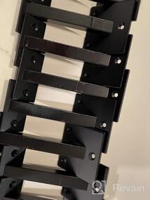 img 6 attached to Сверхмощный стальной кронштейн для перил для настенных перил лестницы - 1 упаковка (черный)