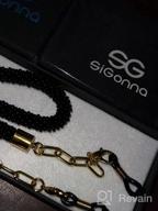 img 1 attached to SIGONNA Eyeglass Chain Holder Necklace - Premium Beaded Glasses Strap - Chain Eyeglass Holder Necklace - Eyeglass Chain For Women - Eye Glasses String Strap Cord (Black) review by Matthew Richards