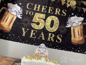img 5 attached to 30Th Birthday Party Decorations - Black And Gold Cheers To 30 Years Banner Backdrop, Anniversary Photo Booth Sign, And Supplies (72.8 X 43.3 Inch)