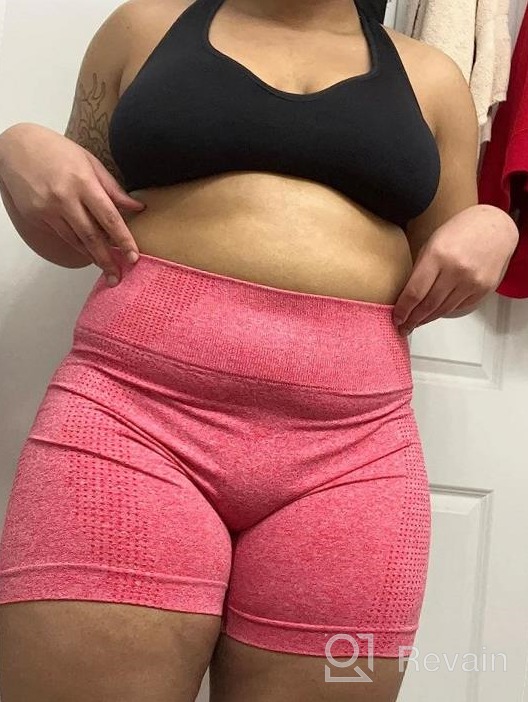 img 1 attached to SALSPOR Women'S Seamless High Waist Workout Shorts Spandex Breathable Tummy Control Gym Biker Athletic Shorts review by Derek Evans