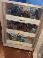 img 1 attached to Cigar Aficionados Rejoice: Woodronic'S Digital Humidor Cabinet For 100-150 Cigars, Spanish Cedar Lining, And 2 Crystal Gel Humidifiers In A Glossy Ebony Finish - Perfect Gift For Fathers! review by Dave Calabro