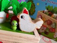 img 1 attached to Gift Toy For Baby Boys Girls 1-3 Years Old: SKYFIELD Montessori Wooden Garden Color Shape Fruit Sorting Orchard Cart Farm Game - Develop Fine Motor Skills! review by Casey Yuh