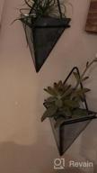 img 1 attached to 2-Set Geometric Ceramic Hanging Planters - Perfect Wall Decor For Succulents! review by Steve Walton