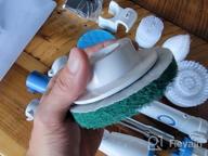 img 1 attached to Clean With Ease: IEZFIX Electric Spin Scrubber With 7 Replaceable Brush Heads For Efficient Bathroom And Shower Cleaning review by David Sidman