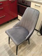 img 2 attached to Chair set M-GROUP Milan Classic, metal/velor, metal, 2 pcs., color: gray/black legs review by Jnis Zels ᠌