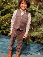 img 1 attached to Tweed Plaid Vest and Pants Set for Kids and Boys - Gioberti review by Matthew Owens