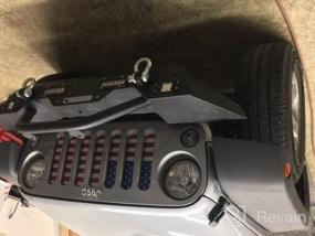 img 6 attached to Upgrade Your Jeep Wrangler JK With LEDKINGDOMUS Front Bumper - Rock Crawler Style With Durable Winch Plate And Powerful LED Lights