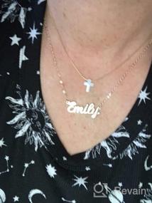 img 6 attached to Customized Ursteel Name Necklace: 14K Gold Plated Personalized Jewelry for Women and Teen Girls