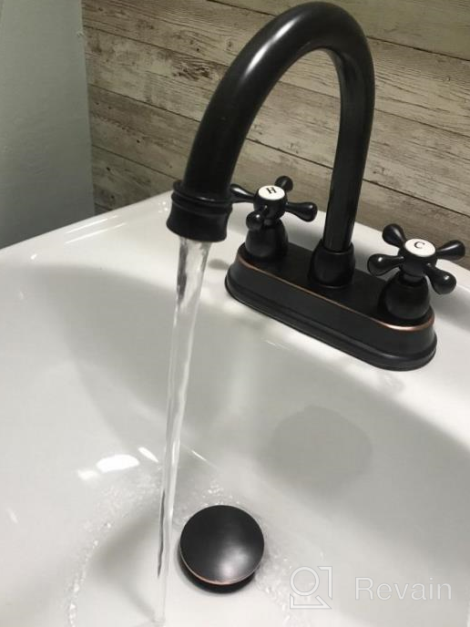 img 1 attached to Upgrade Your Bathroom With UFaucet'S Elegant Black 2-Handle Centerset Sink Faucet: Easy To Install And Made With Stainless Steel review by Blake Larson