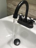 img 1 attached to Upgrade Your Bathroom With UFaucet'S Elegant Black 2-Handle Centerset Sink Faucet: Easy To Install And Made With Stainless Steel review by Blake Larson