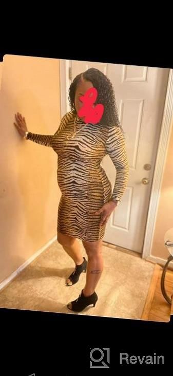 img 1 attached to High-Necked Midi Bodycon Party Club Dress With Long Sleeve In Tigerskin, Snakeskin, And Leopard Print For Women By LuFeng review by Clint Fick