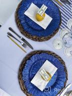img 1 attached to 6 Pack 13 Inch Plastic Charger Plates For Dinner, Wedding Decoration - Royal Blue MAONAME Reef Blue review by Paul Ziegler
