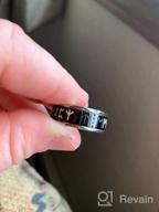 img 1 attached to 🔨 Stainless Steel Norse Viking Spinning Rings - Customizable Fidget Band Ring for Men and Women, Ideal for Anxiety Relief - FaithHeart review by Jamal Gignilliat