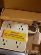 img 1 attached to 900 Joules Surge Protector Ultra Thin Flat Extension Cord With 8 Outlets & 3 USB Charger (1 USB C Port) - Perfect For Office, Travel & Dorm Room Essentials! review by Nate Jenkins