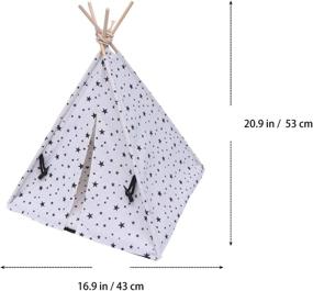 img 2 attached to 🐶 Baluue Pet Teepee: Cozy Indoor/Outdoor Dog Tent with Cushion - Ideal for Small to Medium Pets